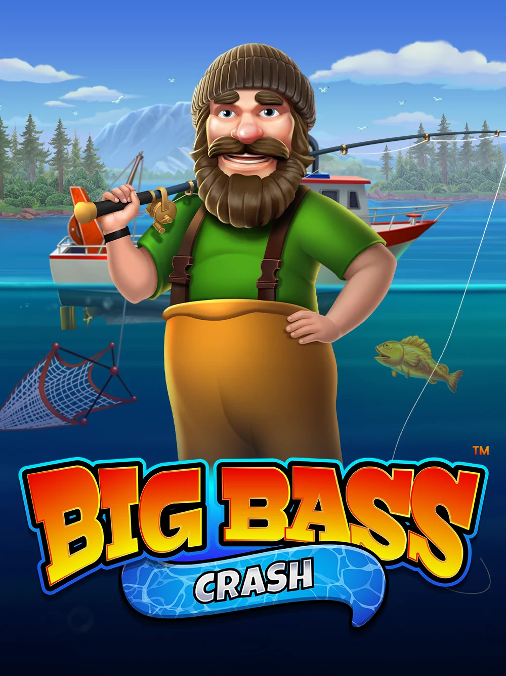 Juego crash con temática de pesca y diseño dinámico de apuesta rápida.