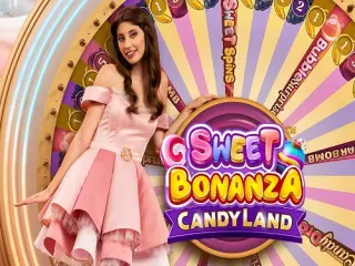 Juego tipo slots con temática dulce y colores intensos dentro del catálogo principal.